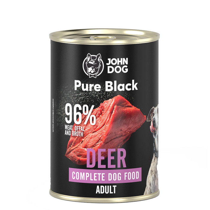 John Dog Pure Black mokra karma dla psa Jeleń 400g