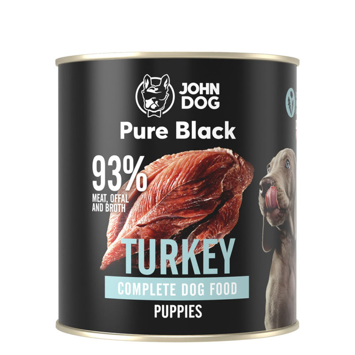 John Dog Pure Black mokra karma dla szczeniąt Indyk 800g