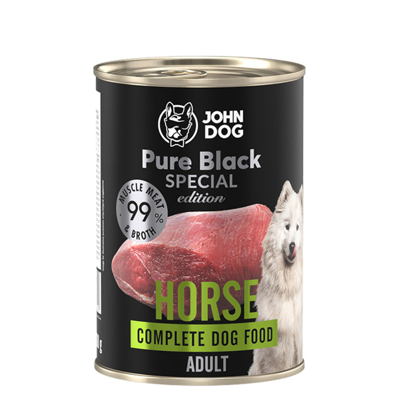 John Dog Pure Black Special mokra karma dla psa Konina 400g