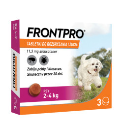FRONTPRO tabletki do rozgryzania i żucia dla psów 2-4 kg 3 szt