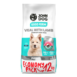 John Dog Good Form Puppy sucha karma dla szczeniaka Cielęcina z Jagnięciną 12 kg