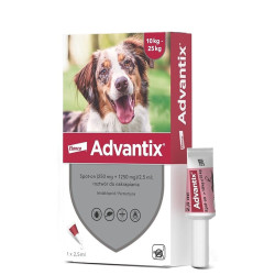 Advantix Spot-on roztwór na pasożyty dla psów od 10 do 25 kg 1 pipeta