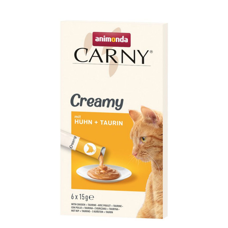 Animonda Carny Adult Creamy z Kurczakiem i Tauryną pasta dla kota15g x 6szt
