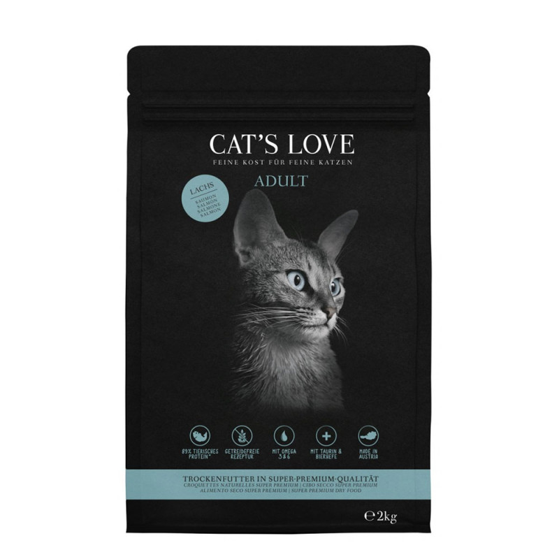 Cat's Love sucha karma dla kotów łosoś 2kg