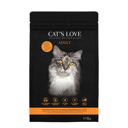 Cat's Love sucha karma dla kotów indyk z dziczyzną 2kg