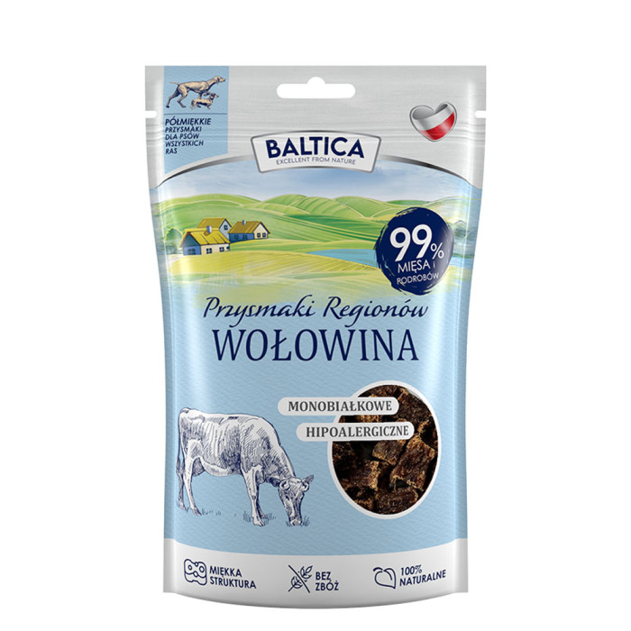 Baltica Półmiękkie przysmaki dla psa z wołowiny 80g