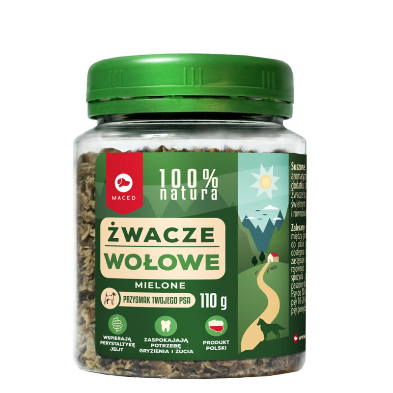 Maced Żwacze wołowe mielone 100% naturalne słoik 110g