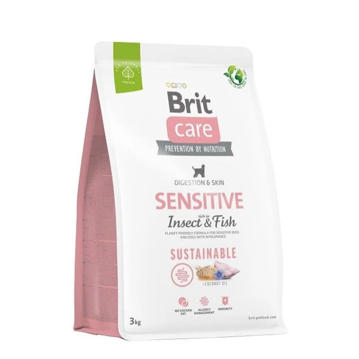 Brit Care Dog Sustainable Sensitive Adult ryba z insektami 3 kg