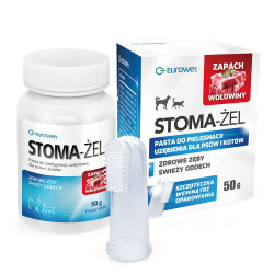 Eurowet Stoma Żel mięsny o zapachu wołowiny 50g + szczoteczka