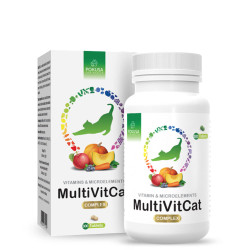Pokusa GreenLine MultiVit Cat Witaminy dla kotów wspomaga trawienie produkt 300 tabletek