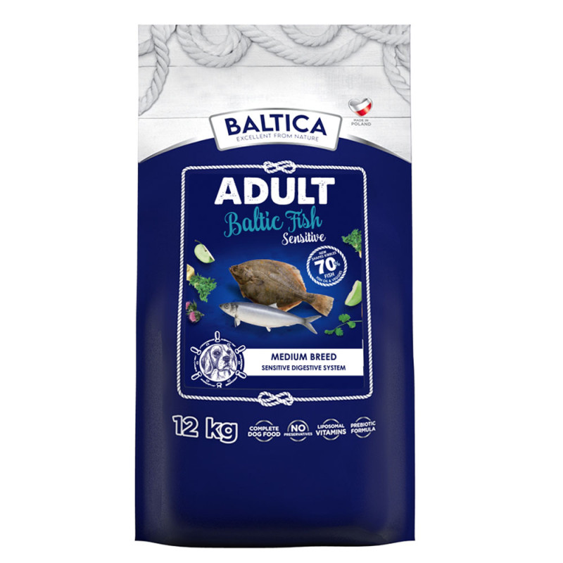 Baltica Baltic Fish Sensitive karma sucha dla psów średnich ras 12 kg