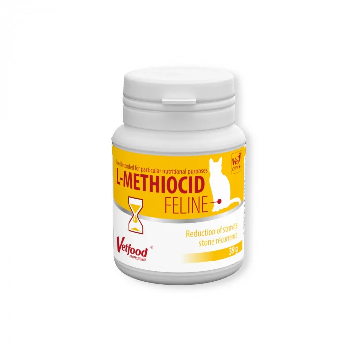 Vetfood L-Methiocid feline Preparat na układ moczowy, kamicę dla psów i kotów 39g