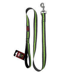 Pet Nova Smycz nylonowa z uchwytem rozmiar XL 2,5 cm długość 120 cm szara odblaskowa
