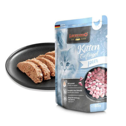 Leonardo Finest Selection Kitten Mokra karma dla kociąt z drobiem 85g