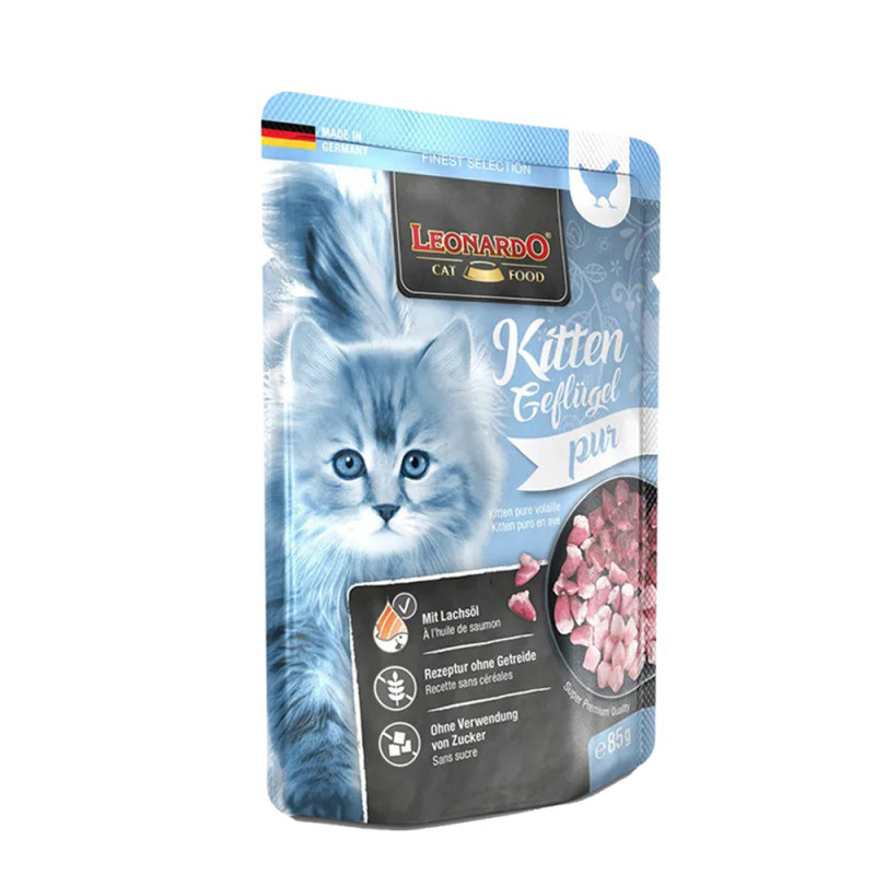 Leonardo Finest Selection Kitten Mokra karma dla kociąt z drobiem 85g