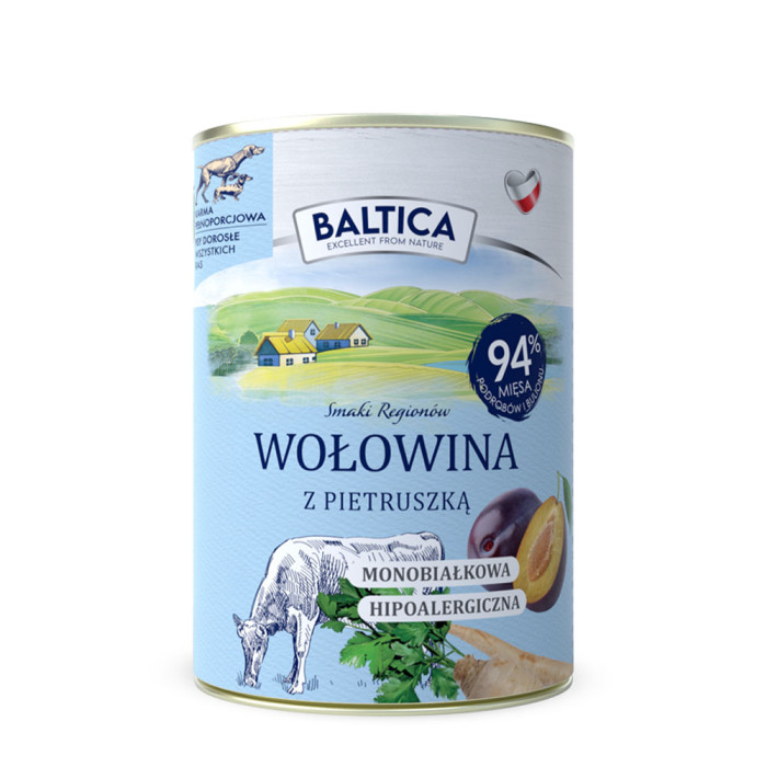 Baltica mokra karma dla psów Wołowina z pietruszką 400g