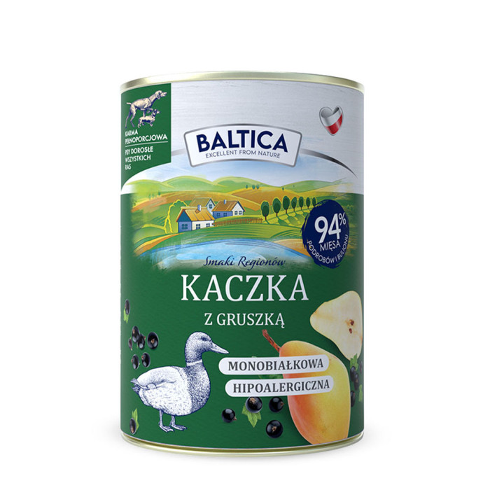 Baltica mokra karma dla psów Kaczka z gruszką 400g