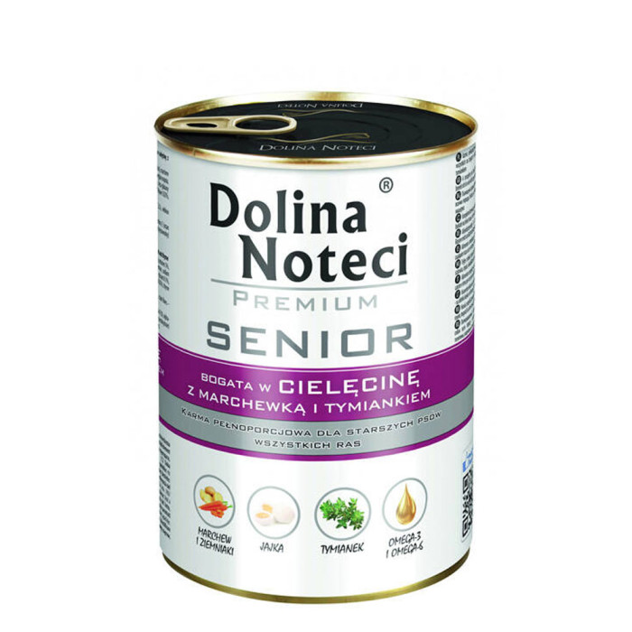 Dolina Noteci Premium Senior mokra karma dla psa Cielęcina z Marchewką i Tymiankiem 400g