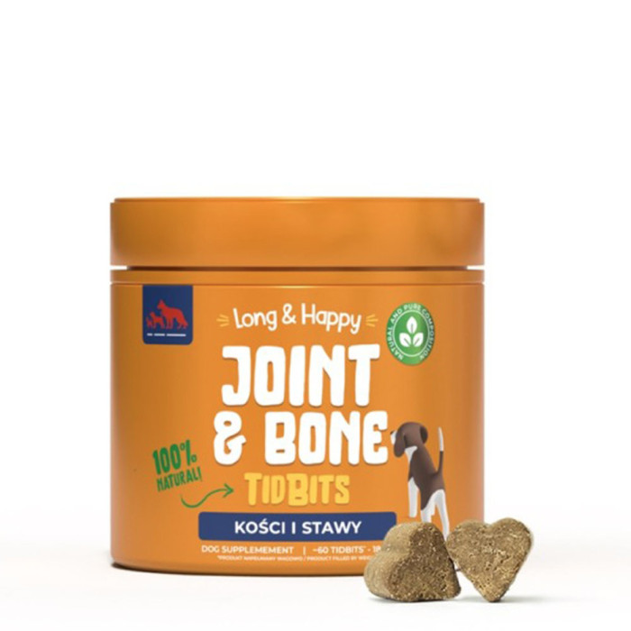 Long & Happy TidBit Joint & Bone suplement diety na kości i stawy dla psów 180g