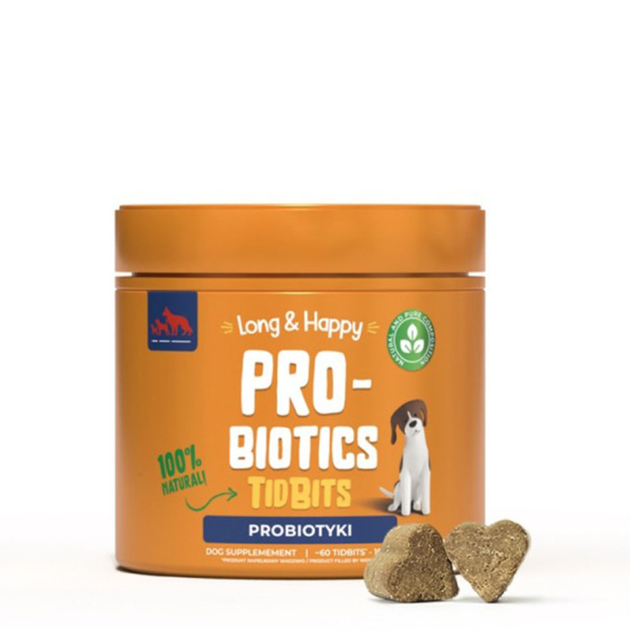 Long & Happy TidBit Probiotics suplement diety probiotyki dla psów 180g