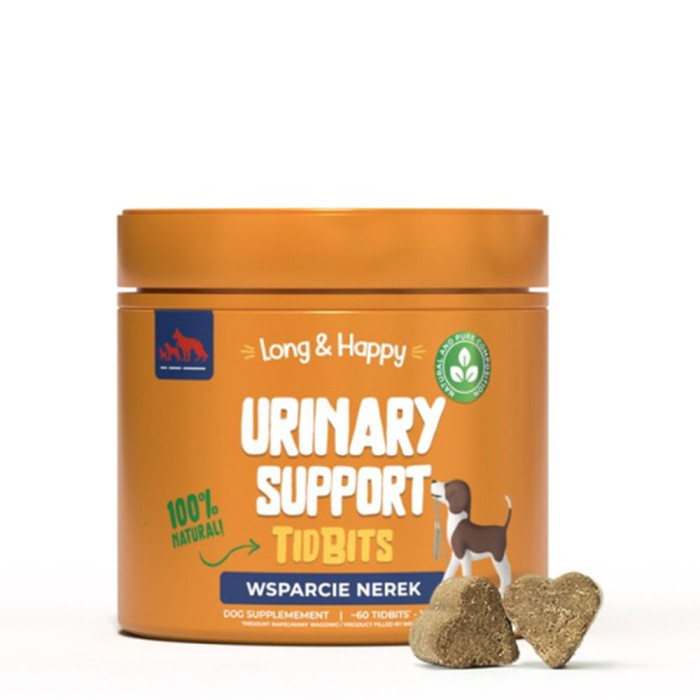 Long & Happy TidBit Urinary Support suplement diety wspomagający układ moczowy dla psów 180g