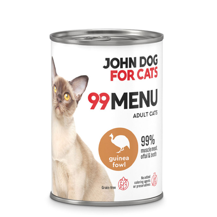 John Dog for Cats 99 Menu mokra karma dla kotów Perliczka 400g
