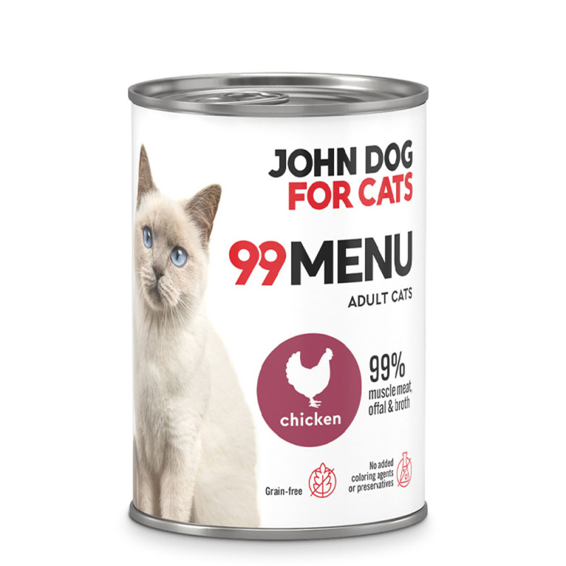 John Dog for Cats 99 Menu mokra karma dla kotów Kurczak 400g