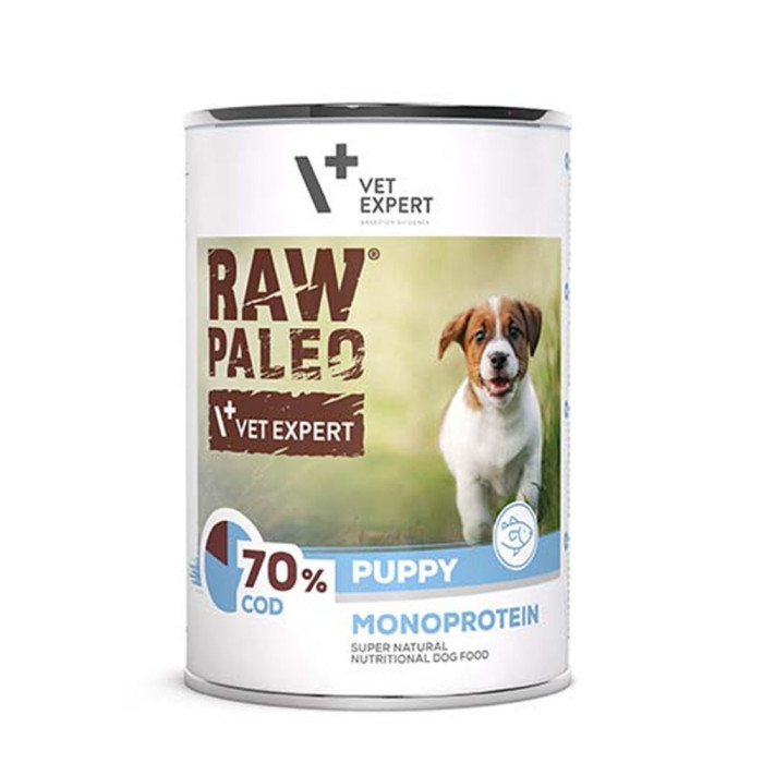 Raw Paleo Puppy mokra karma dla szczeniąt Dorsz 400g
