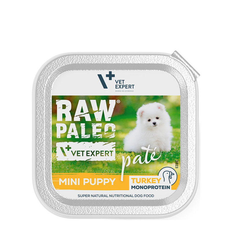 Raw Paleo Pate Mini Junior mokra karma dla szczeniaka Indyk 150g