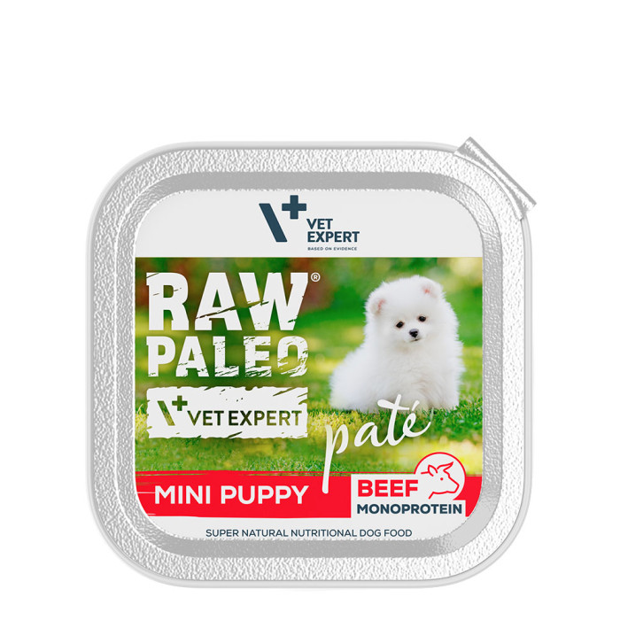 Raw Paleo Pate Mini Junior mokra karma dla Szczeniaka WOŁOWINA 150g