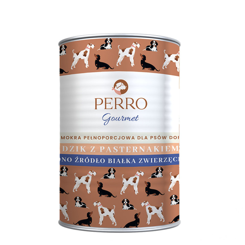 Perro Gourmet mokra karma dla psa Dzik z Pasternakiem 400g