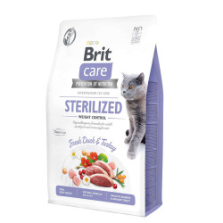 Brit Care Cat Grain-Free Sterilized Weight Control Kaczka z Indykiem 2kg