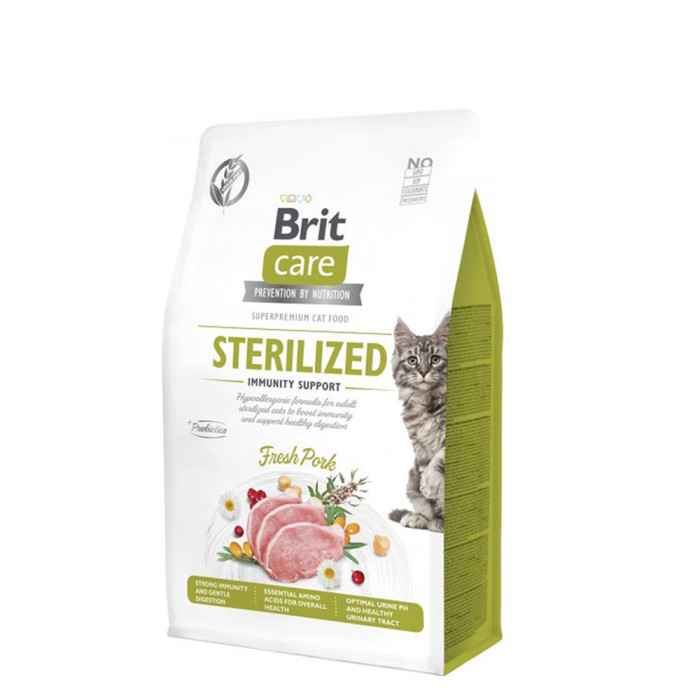 Brit Care Cat Grain-Free Sterilized Immunity Support Wieprzowina 400g