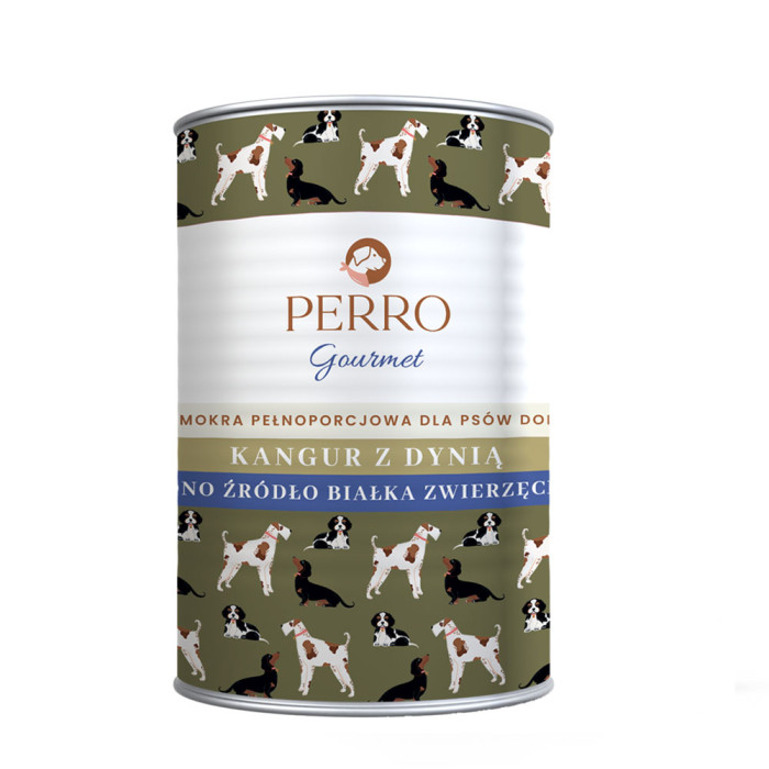 Perro Gourmet mokra karma dla psa Kangur z Dynią 400g