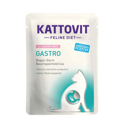 Kattovit Gastro Łosoś z ryżem dla kota saszetka 85g