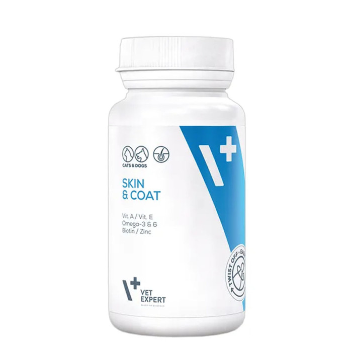 Vetexpert Skin&Coat 30 kapsułek Preparat Wspierający Skórę I Sierść Dla Psów I Kotów