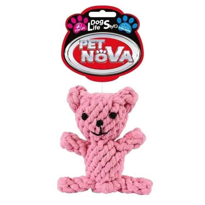 Pet Nova Różowy miś ze sznurka