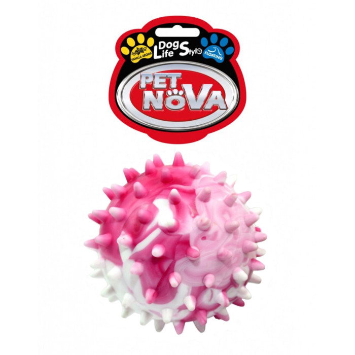 Pet Nova Piłka multikolor z wypustami 6,5 cm