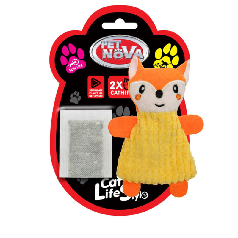 Pet Nova Zabawka dla kota - Pluszowy lis z kocimiętką