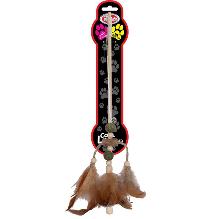 Pet Nova wędka z piórami 40 cm