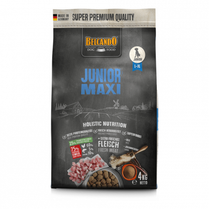 Belcando Junior Maxi worek 4 kg sucha karma dla młodych psów ras dużych i wielkich smak drób