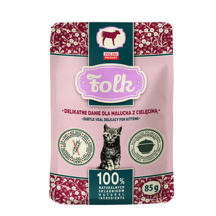 FOLK Kitten cielęcina saszetka 85g