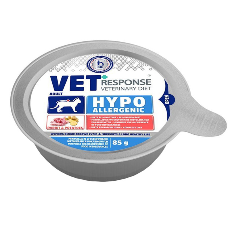 Vet Response karma mokra kot Hypoallergenic królik tacka 85g