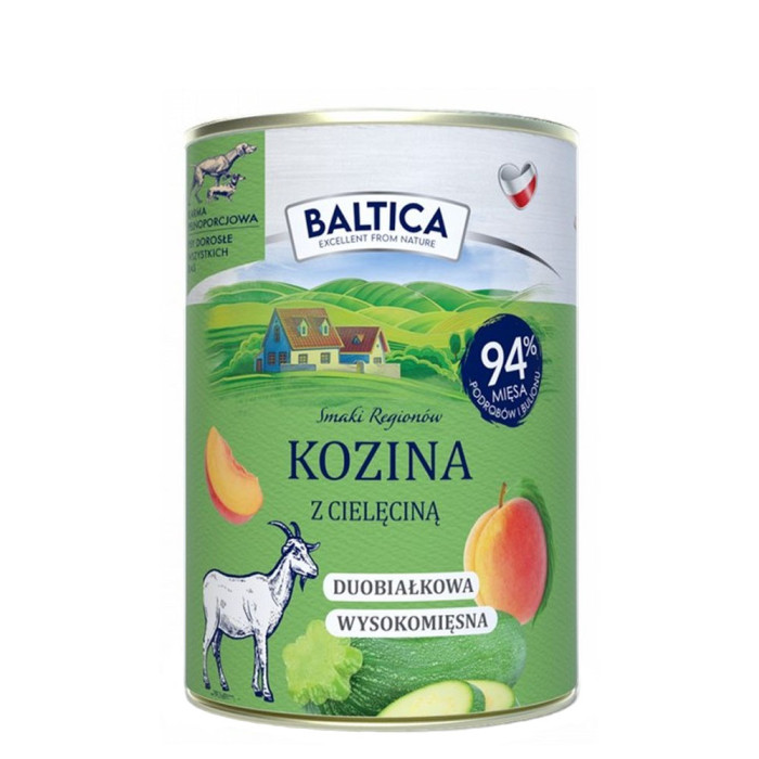 Baltica karma mokra dla psów Kozina z cielęciną 400g