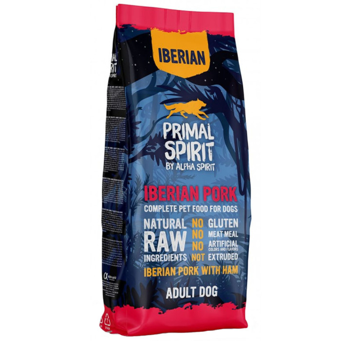 Primal Spirit Iberian pork Wieprzowina karma sucha dla psa dorosłego 12kg