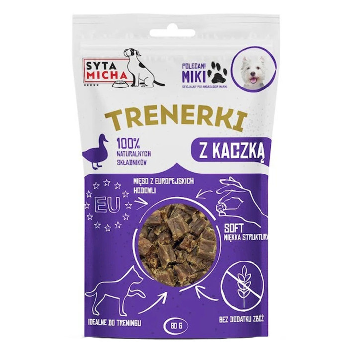 Syta Micha Trenerki z kaczką dla psa 80g