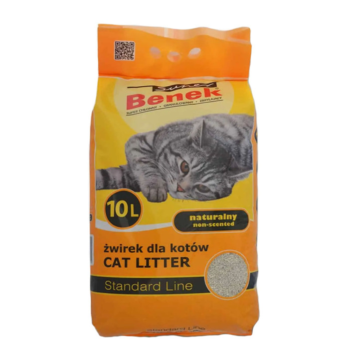 Żwirek bentonitowy Super Benek Naturalny 10L Active Standard Line