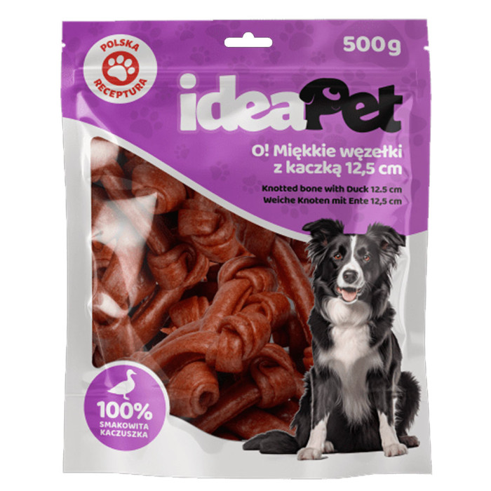 IdeaPet Węzełki z kaczką maxi 12,5cm 500g