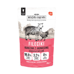 Wiejska Zagroda Fileciki Kurczak z jagnięciną karma mokra dla kota 85g