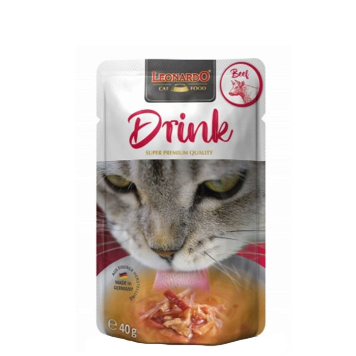 Leonardo Drink Dodatek do karmy dla kotów wołowina 40g